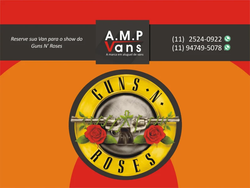 Reserve sua van para o show do Guns N' Roses