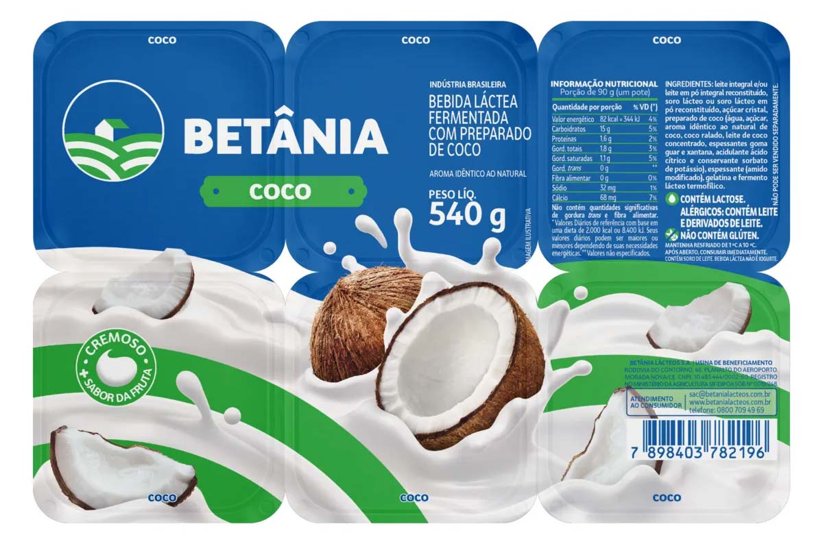 Bebida Láctea Sabor Coco Betânea
